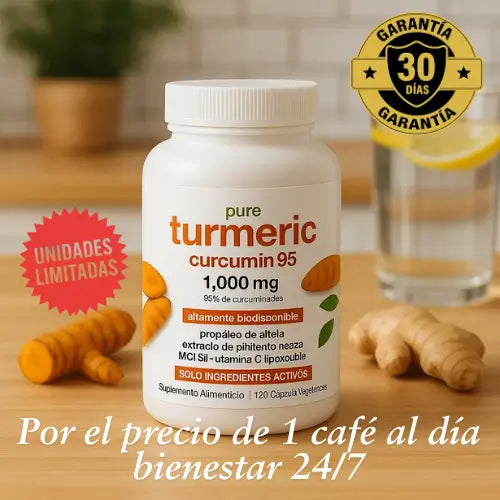 Turmeric Curcumin 95™ + Libro digital "Purifica tu espacio" + Envío GRATIS