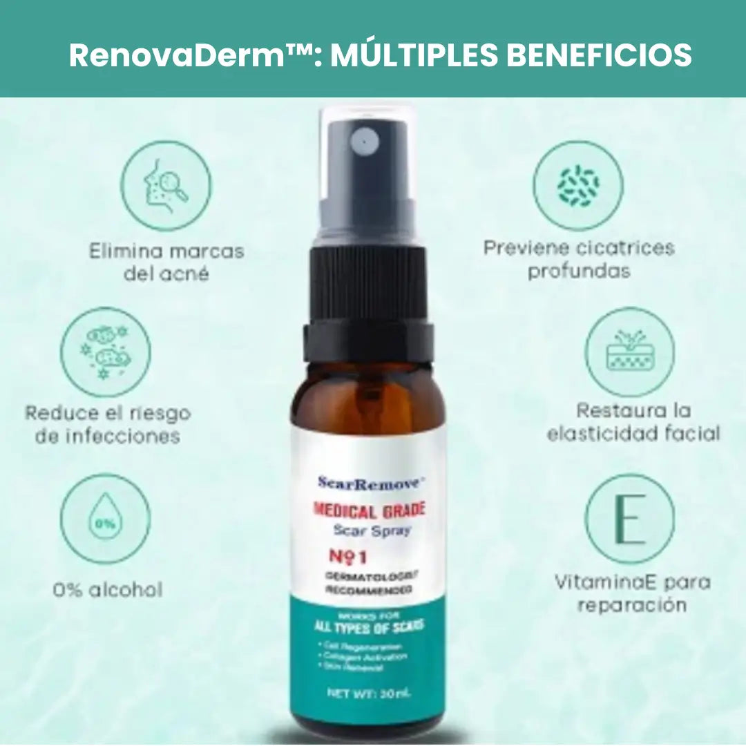 RenovaDerm™: Spray para cicatrices + Envío GRATIS