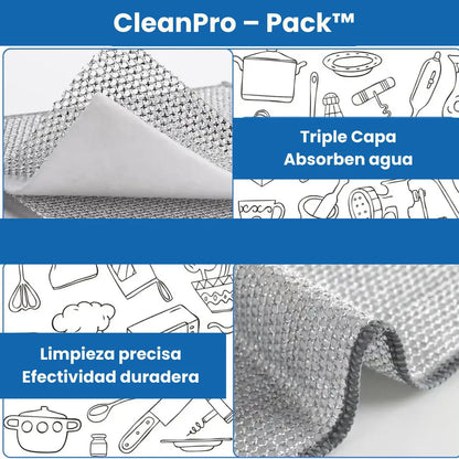 ¡NUEVOS! CleanPro – Pack™: Paños mágicos de limpieza x 10 unidades + Envío GRATIS