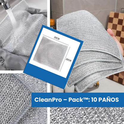 ¡NUEVOS! CleanPro – Pack™: Paños mágicos de limpieza x 10 unidades + Envío GRATIS